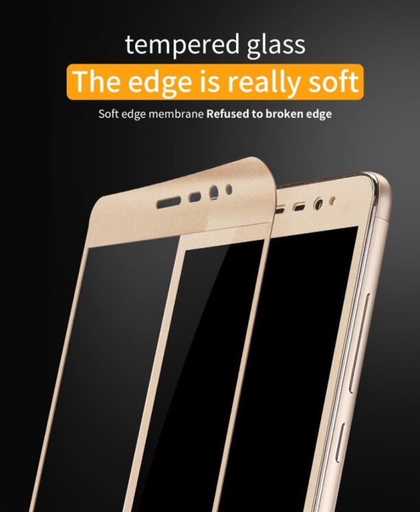 Захисне скло LENUO CF Full Screen для Xiaomi Redmi Note 3 Pro Special Edition - Gold: фото 8 з 12