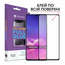 Захисне скло MakeFuture FullGlue Cover для Samsung Galaxy S10 Lite (G770) - Black: фото 1 з 5