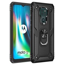 Захисний чохол Deexe Armor Case для Motorola Moto G9 Play / Moto E7 Plus - Black: фото 1 з 7
