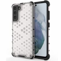 Защитный чехол Deexe Honeycomb Series для Samsung Galaxy S21 FE (G990) - White: фото 1 из 8