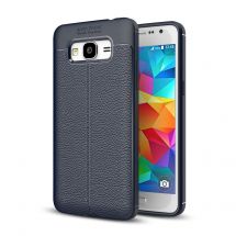 Захисний чохол Deexe Leather Cover для Samsung Galaxy J2 Prime - Dark Blue: фото 1 з 11