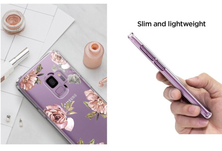 Защитный чехол Spigen SGP Liquid Crystal Blossom для Samsung Galaxy S9 (G960) - Crystal Clear: фото 14 из 16