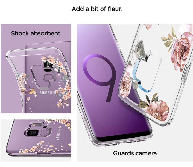 Защитный чехол Spigen SGP Liquid Crystal Blossom для Samsung Galaxy S9 (G960) - Crystal Clear: фото 12 из 16