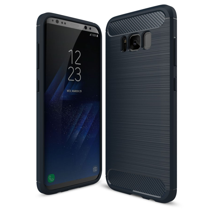 Захисний чохол UniCase Carbon для Samsung Galaxy S8 Plus (G955) - Dark Blue: фото 1 з 7