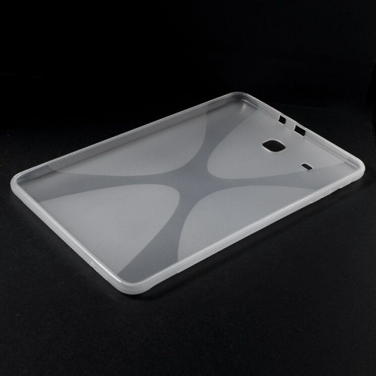 Силиконовая накладка Deexe X-Shaped для Samsung Galaxy Tab E 9.6 (T560/561) - Transparent: фото 4 из 7