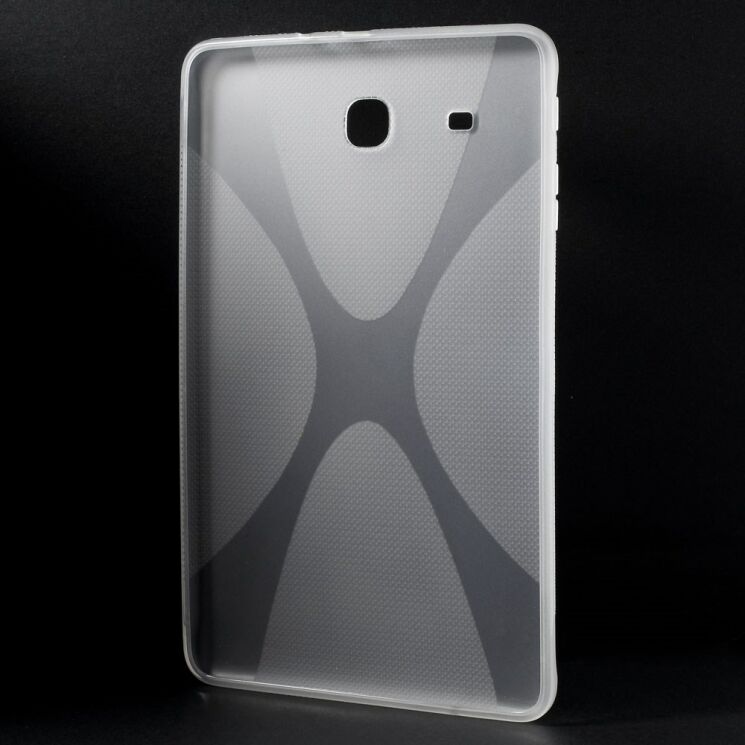 Силиконовая накладка Deexe X-Shaped для Samsung Galaxy Tab E 9.6 (T560/561) - Transparent: фото 3 из 7