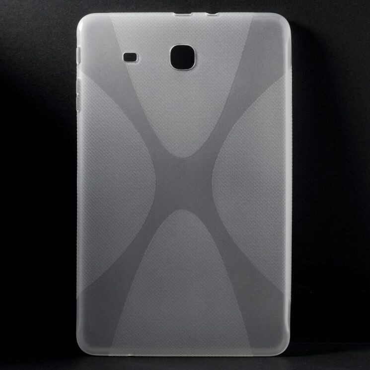 Силиконовая накладка Deexe X-Shaped для Samsung Galaxy Tab E 9.6 (T560/561) - Transparent: фото 2 из 7
