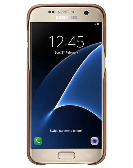 Чохол Leather Cover для Samsung Galaxy S7 (G930) EF-VG930LDEGRU - Brown: фото 3 з 6