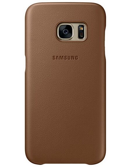 Чехол Leather Cover для Samsung Galaxy S7 (G930) EF-VG930LDEGRU - Brown: фото 2 из 6