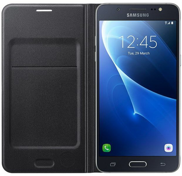 Чохол Flip Wallet для Samsung Galaxy J7 2016 (J710) EF-WJ710P - Black: фото 3 з 5