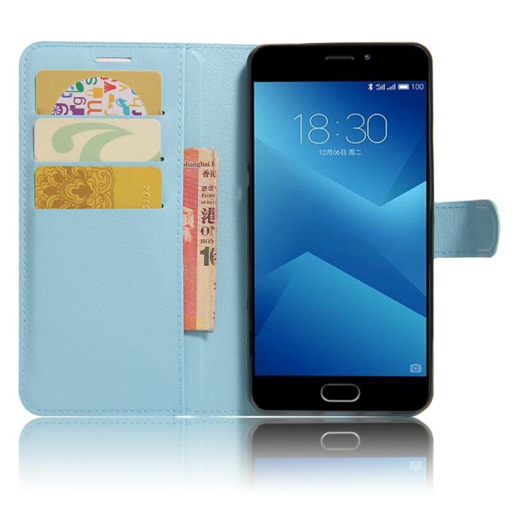 Чехол-книжка Deexe Wallet Style для Meizu M5 Note - Blue: фото 5 из 6