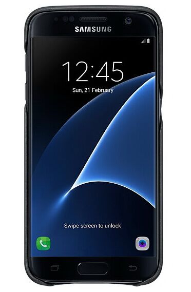 Чохол Leather Cover для Samsung Galaxy S7 (G930) EF-VG930LBEGRU - Black: фото 2 з 7