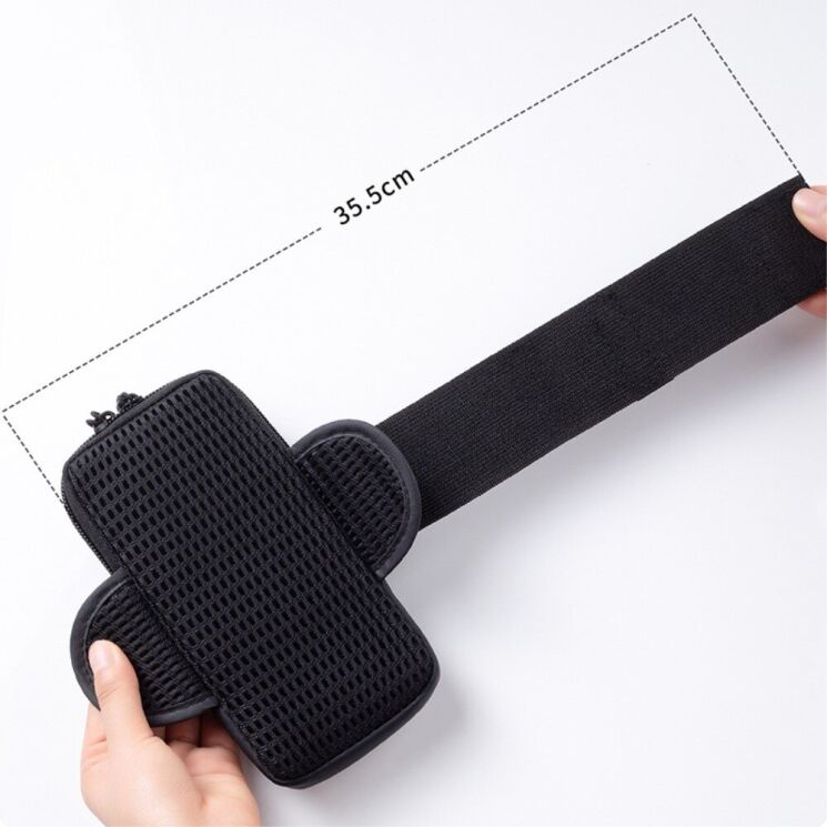 Чохол на руку Deexe Armband Sleeve для смартфонів шириною до 95мм - Light Grey: фото 14 з 14