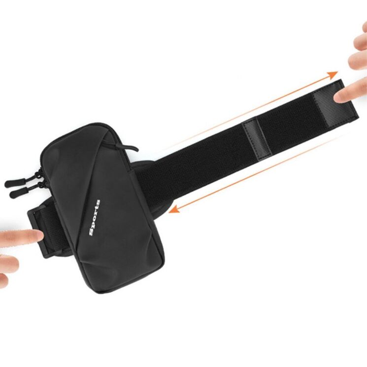 Чехол на руку Deexe Armband Sleeve для смартфонов шириной до 95мм - Black: фото 13 из 14