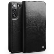 Кожаный чехол QIALINO Classic Case для Samsung Galaxy S22 (S901) - Black: фото 1 из 6