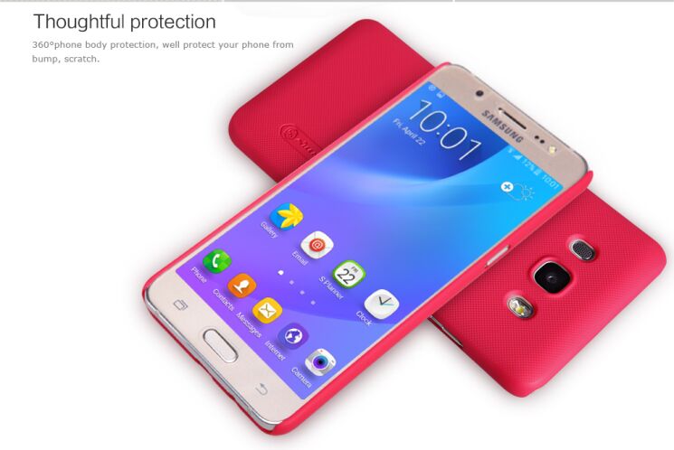 Пластиковая накладка NILLKIN Frosted Shield для Samsung Galaxy J5 2016 (J510) - Red: фото 17 из 17