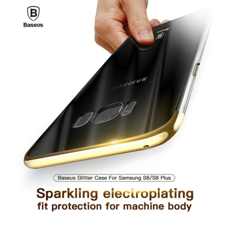 Пластиковый чехол BASEUS Glitter Shell для Samsung Galaxy S8 (G950) - Black: фото 14 из 21