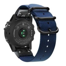 Ремінець UniCase Nylon для годинників Garmin з кріпленням Quick Fit 22mm - Blue: фото 1 з 8