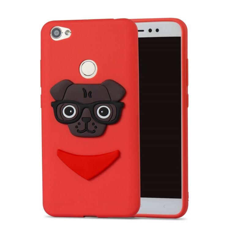 Силиконовый чехол Deexe Puppy 3D Series для Xiaomi Redmi Note 5A Prime - Red: фото 5 из 6