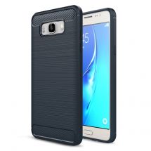 Силиконовый чехол UniCase Carbon для Samsung Galaxy J7 2016 (J710) - Dark Blue: фото 1 из 6