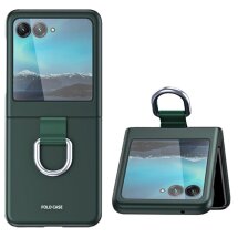 Захисний чохол Deexe Ring Case для Motorola Razr 40 Ultra - Green: фото 1 з 9