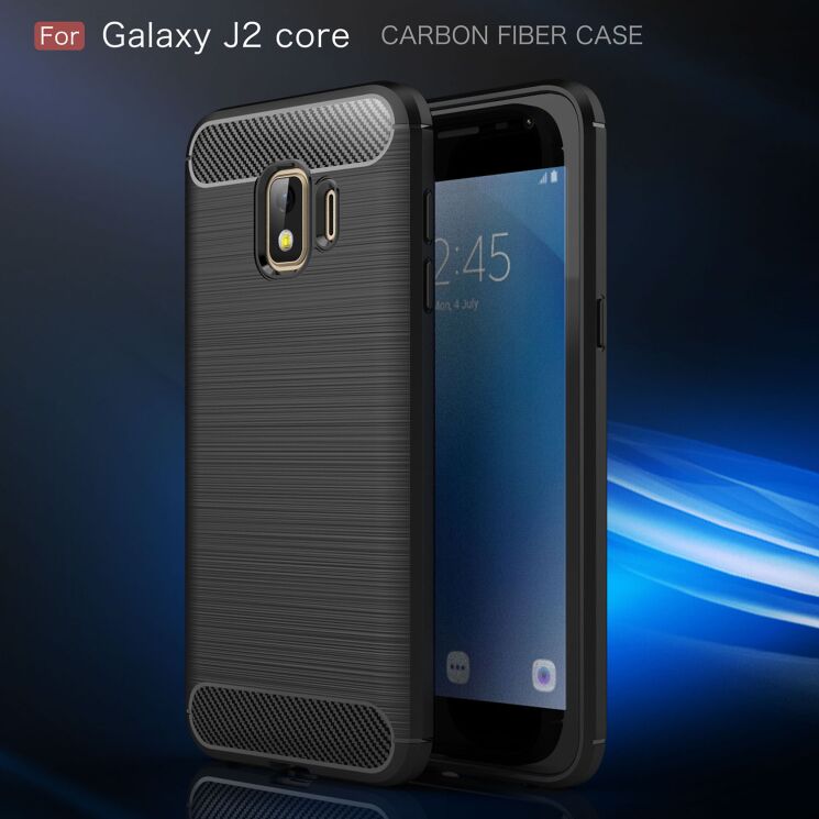 Защитный чехол UniCase Carbon для Samsung Galaxy J2 Core (J260) - Grey: фото 3 из 8