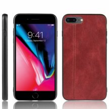 Защитный чехол UniCase Leather Series для Apple iPhone SE 2 / 3 (2020 / 2022) / iPhone 8 / iPhone 7 - Red: фото 1 из 10