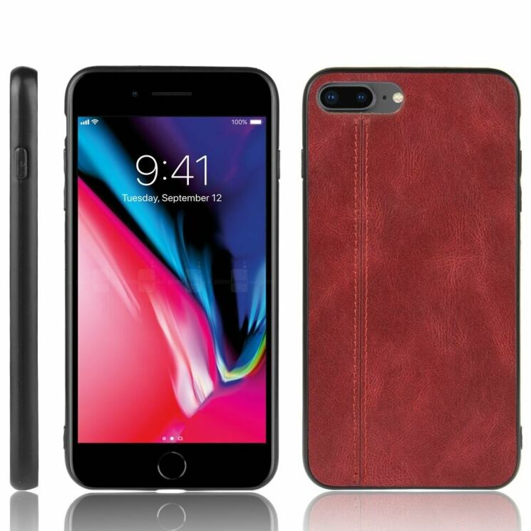 Захисний чохол UniCase Leather Series для Apple iPhone SE 2 / 3 (2020 / 2022) / iPhone 8 / iPhone 7 - Red: фото 1 з 10