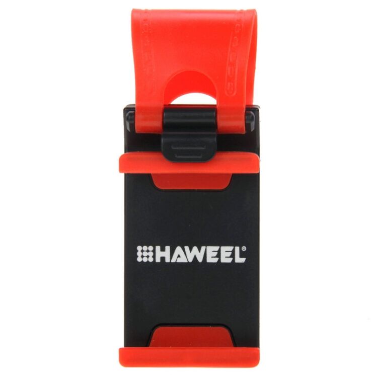Універсальний тримач на кермо для смартфонів HAWEEL Steering Holder - Black&Red: фото 2 з 11