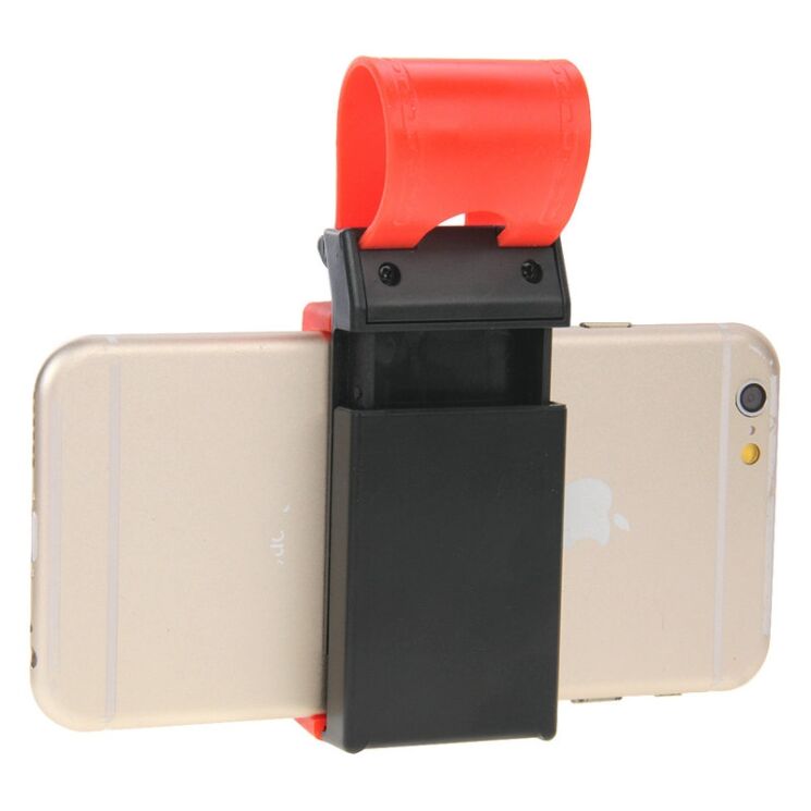 Универсальный держатель на руль для смартфонов HAWEEL Steering Holder - Black&Red: фото 6 из 11