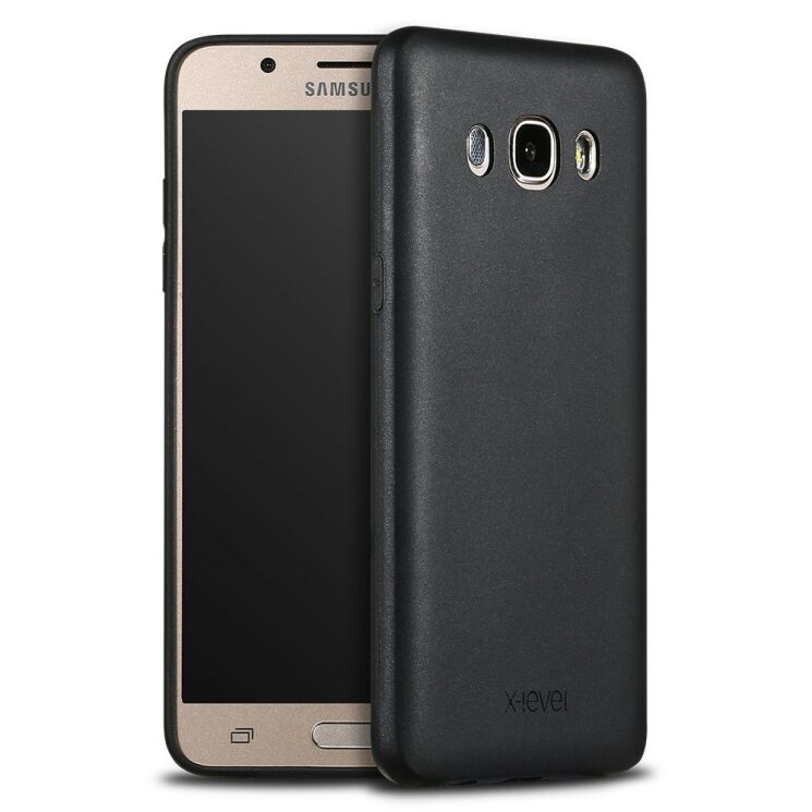 Силиконовый (TPU) чехол X-LEVEL Matte для Samsung Galaxy J7 2016 (J710) - Black: фото 1 из 6