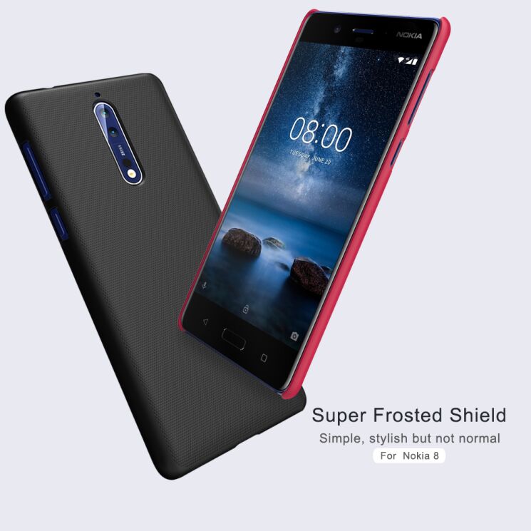 Пластиковий чохол NILLKIN Frosted Shield для Nokia 8 - Red: фото 7 з 20