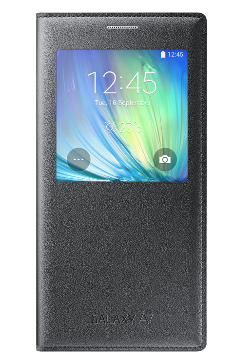 Чехол S View Cover для Samsung Galaxy A7 (A700) EF-CA700BCEGRU - Black: фото 2 из 3