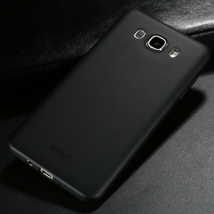 Силіконовий (TPU) чохол X-LEVEL Matte для Samsung Galaxy J7 2016 (J710) - Black: фото 3 з 6