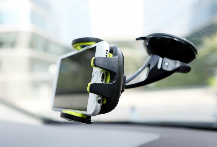 Автомобільний тримач Rock Deluxe Holder для смартфонів з діагоналлю екрану до 6.3 дюймів - Green: фото 9 з 9