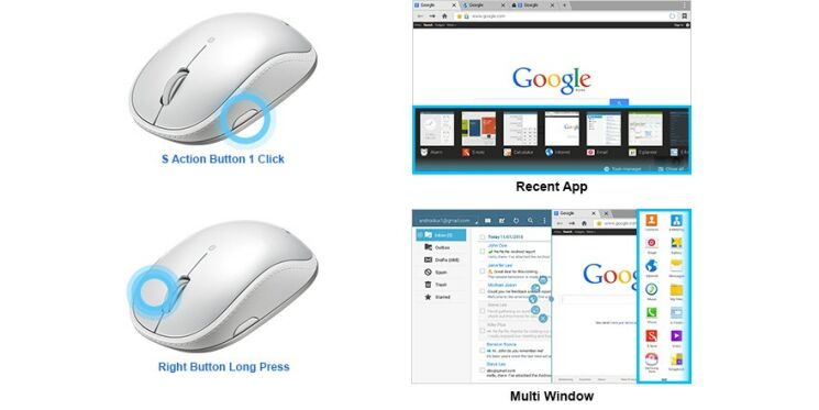 Бездротова миша S Action для планшетів та смартфонів Samsung ET-MP900D - White: фото 6 з 6