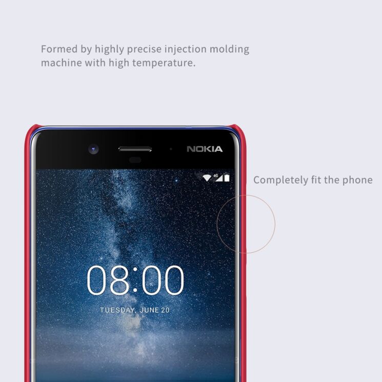 Пластиковый чехол NILLKIN Frosted Shield для Nokia 8 - Red: фото 12 из 20