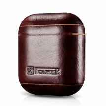 Чехол ICARER Leather Case для Apple AirPods 1 / 2 - Coffee: фото 1 из 15