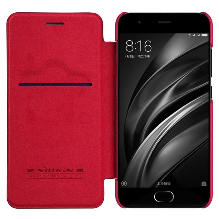 Чохол-книжка NILLKIN Qin Series для Xiaomi Mi6 - Red: фото 2 з 15