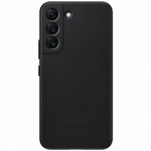 Чохол Leather Cover для Samsung Galaxy S22 (S901) EF-VS901LBEGRU - Black: фото 1 з 5