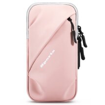 Чохол на руку Deexe Armband Sleeve для смартфонів шириною до 95мм - Pink: фото 1 з 14