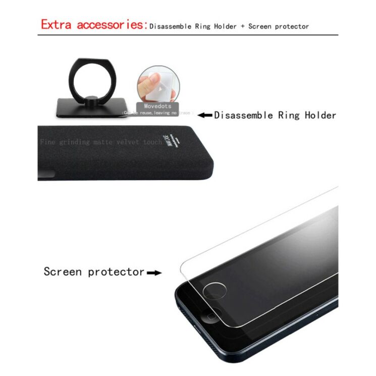 Пластиковый чехол IMAK Cowboy Shell для Xiaomi Redmi 4X + пленка - Black: фото 8 из 12