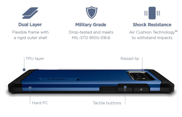 Защитный чехол Spigen SGP Tough Armor для Samsung Galaxy Note 8 (N950) - Gunmetal: фото 13 из 14
