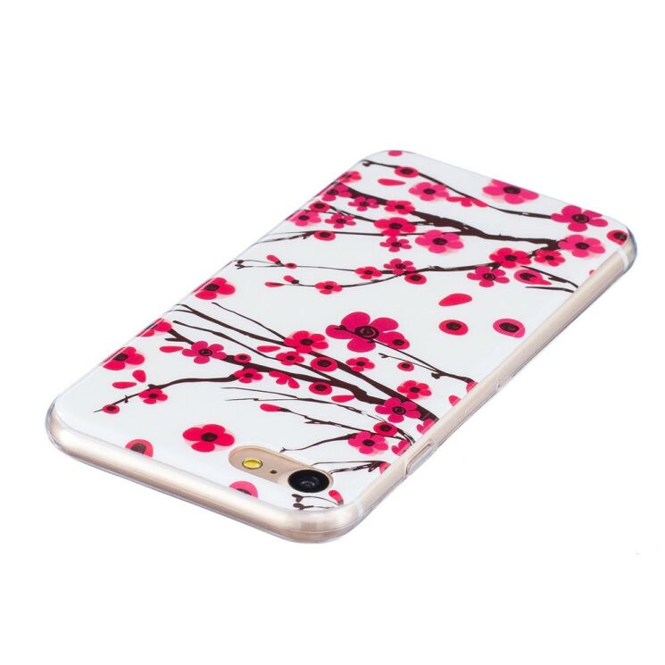 Силиконовый (TPU) чехол Deexe LumiCase для iPhone 7 / iPhone 8 - Cherry Blossom: фото 5 из 7