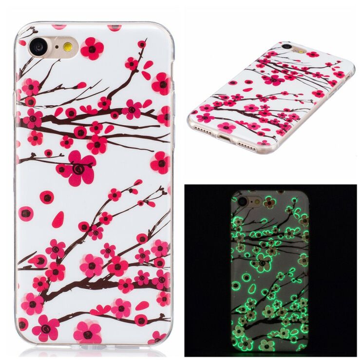 Силіконовий (TPU) чохол Deexe LumiCase для iPhone 7 / iPhone 8 - Cherry Blossom: фото 1 з 7