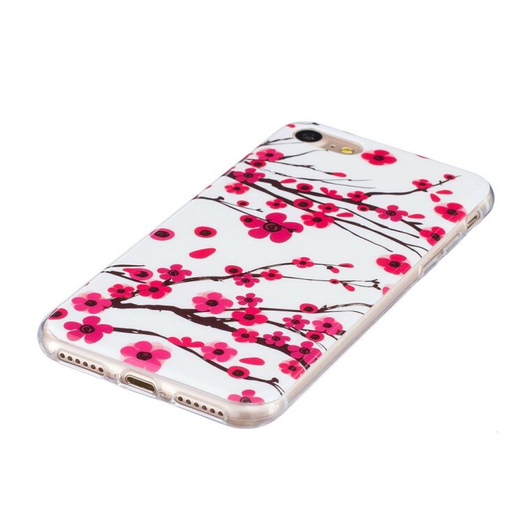 Силиконовый (TPU) чехол Deexe LumiCase для iPhone 7 / iPhone 8 - Cherry Blossom: фото 4 из 7