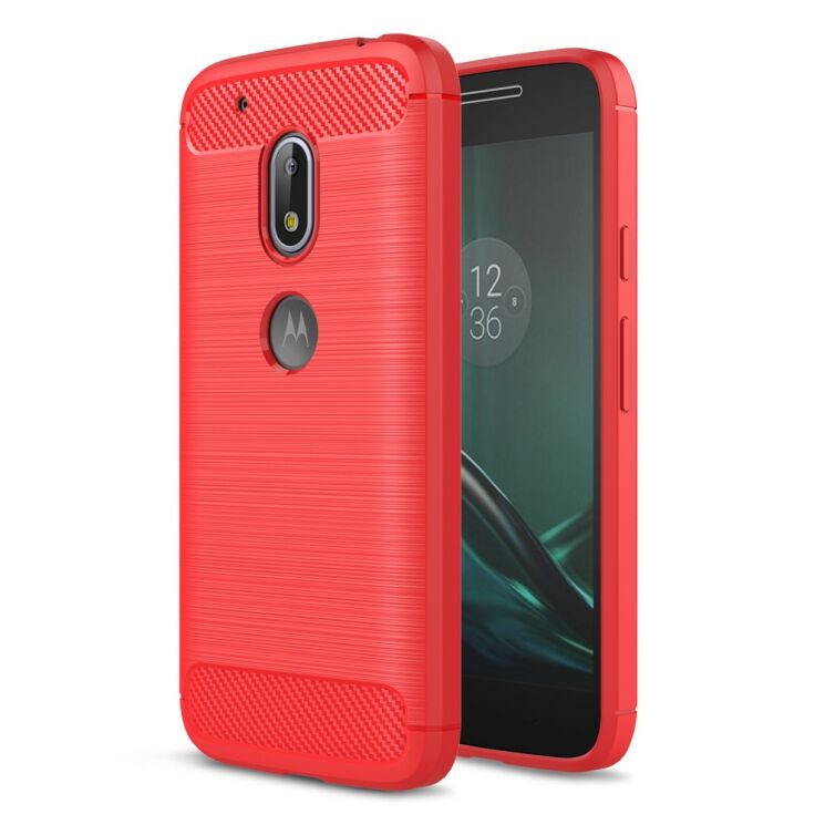 Захисний чохол UniCase Carbon для Motorola Moto G4 Play - Red: фото 1 з 9