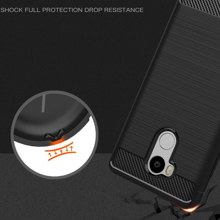 Захисний чохол UniCase Carbon для Xiaomi Redmi 4 Prime / Redmi 4 Pro - Black: фото 8 з 10