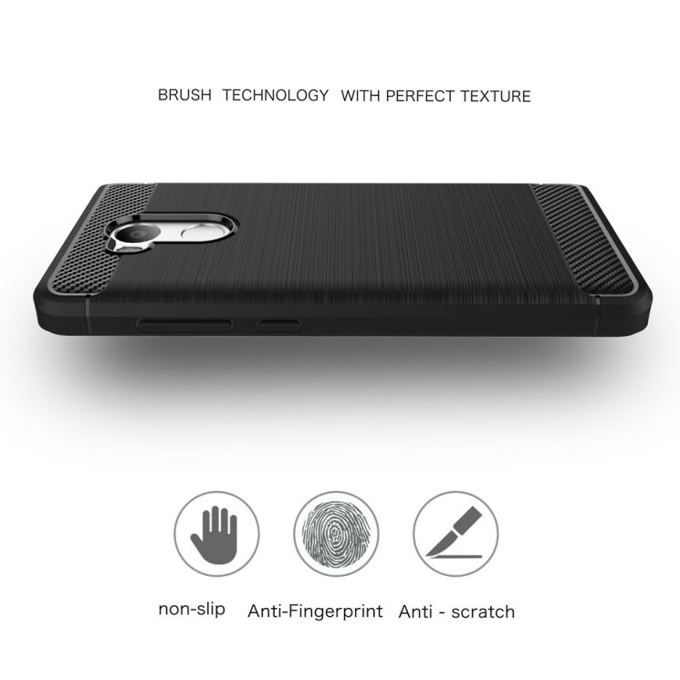 Защитный чехол UniCase Carbon для Xiaomi Redmi 4 Prime / Redmi 4 Pro - Black: фото 6 из 10