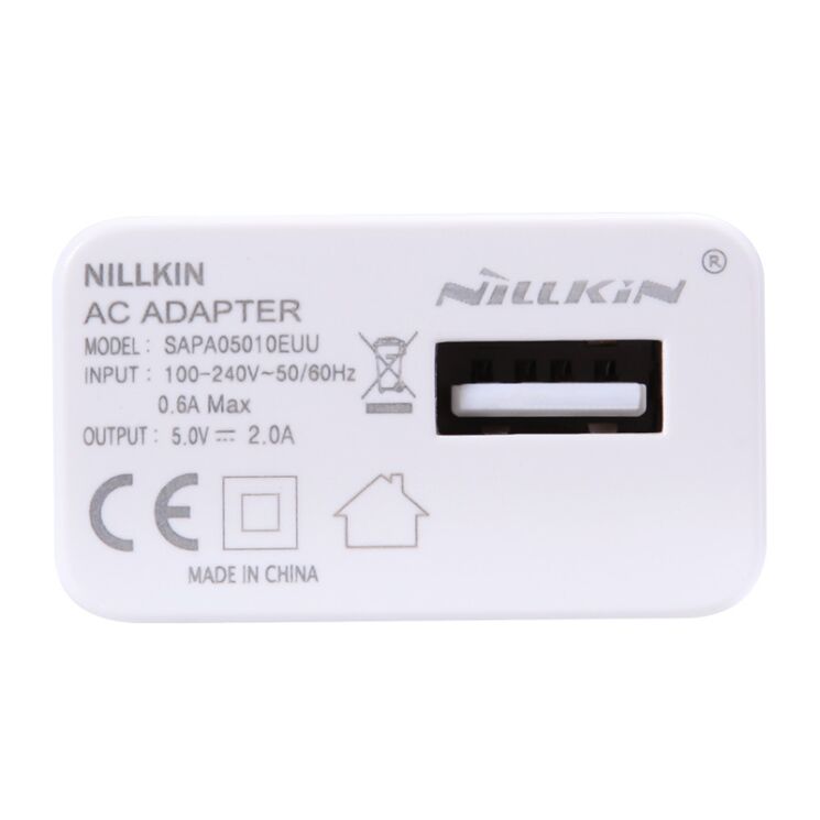 Сетевое зарядное устройство NILLKIN Wall Charger 2А/5В - White: фото 5 из 17